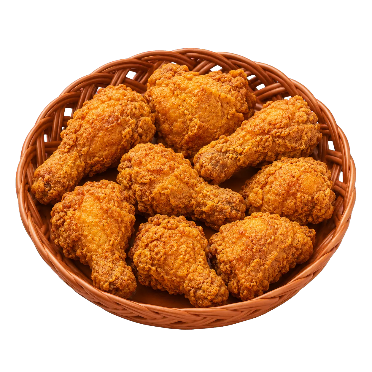 Crispy golden fried chicken