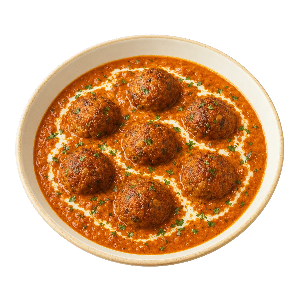 Round koftas in an aromatic curry