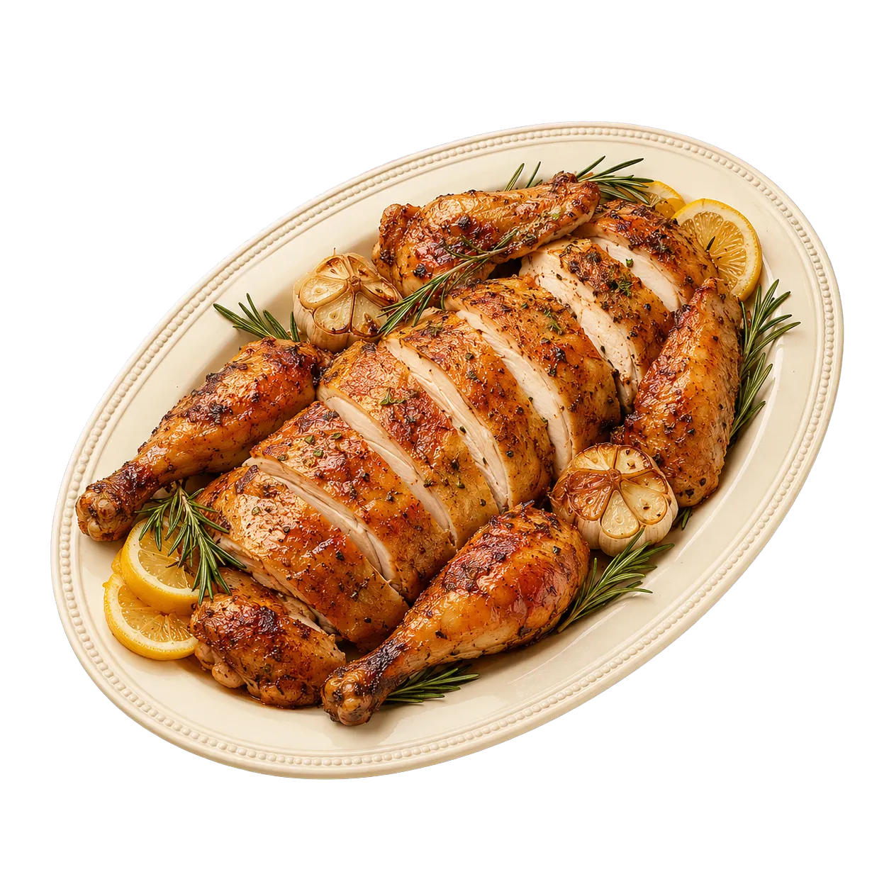 Golden herb-roasted chicken
