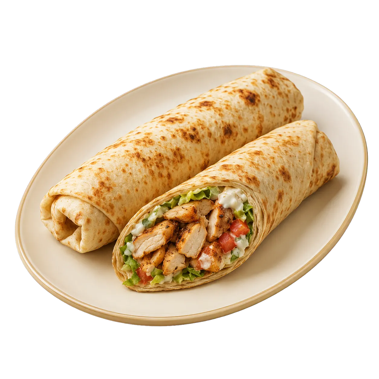 Chicken shawarma wraps