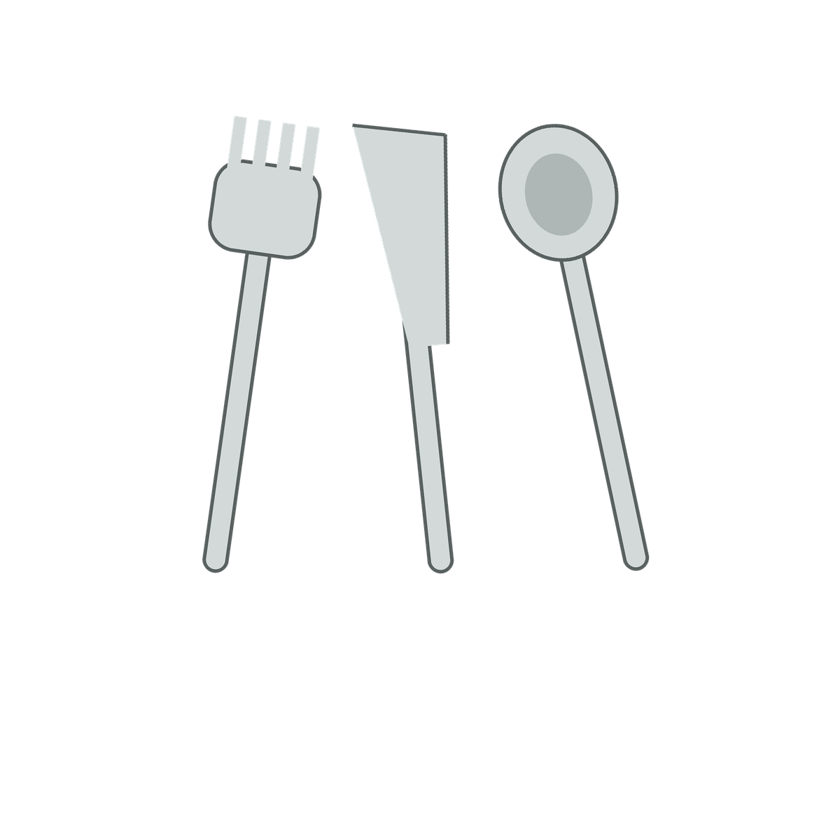 Stainless steel fork knife and spoon flatware set