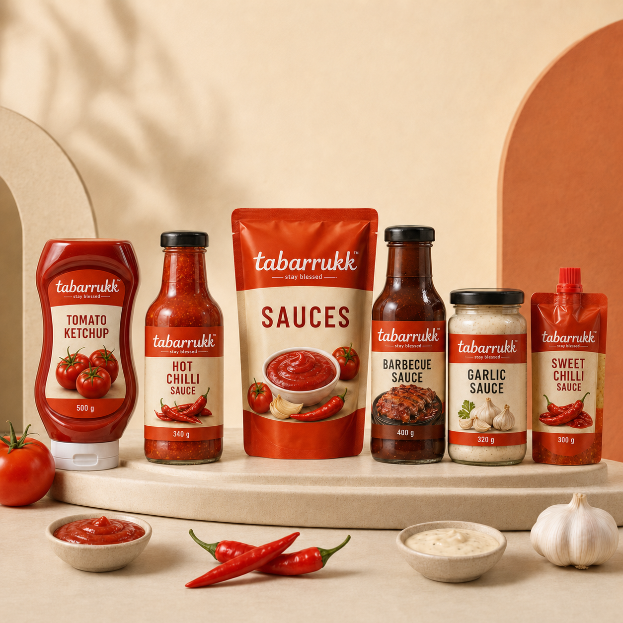 Tabarrukk Sauces product range