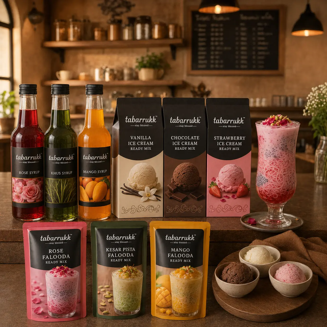 Tabarrukk Syrups product range