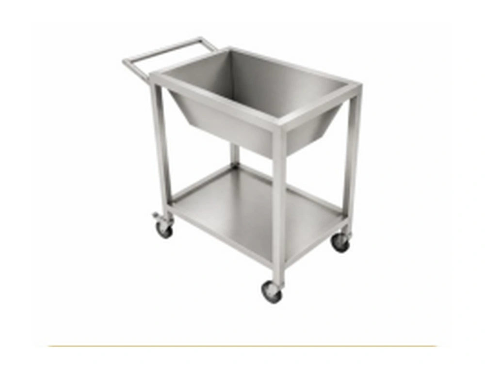 Commercial stainless-steel garbage trolley